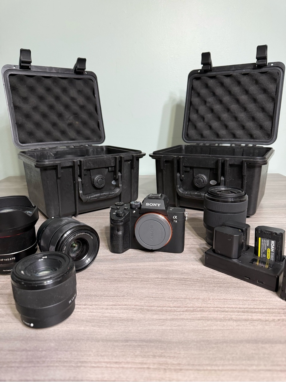 Sony A7 III Full Frame Camera Bundle | 4 Lenses + Cases + Batteries